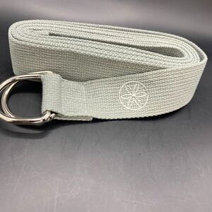 Yoga Mat Strap 93 inches Long 1.5 inches Wide Gray Twill Silver D Rings Belt NIB